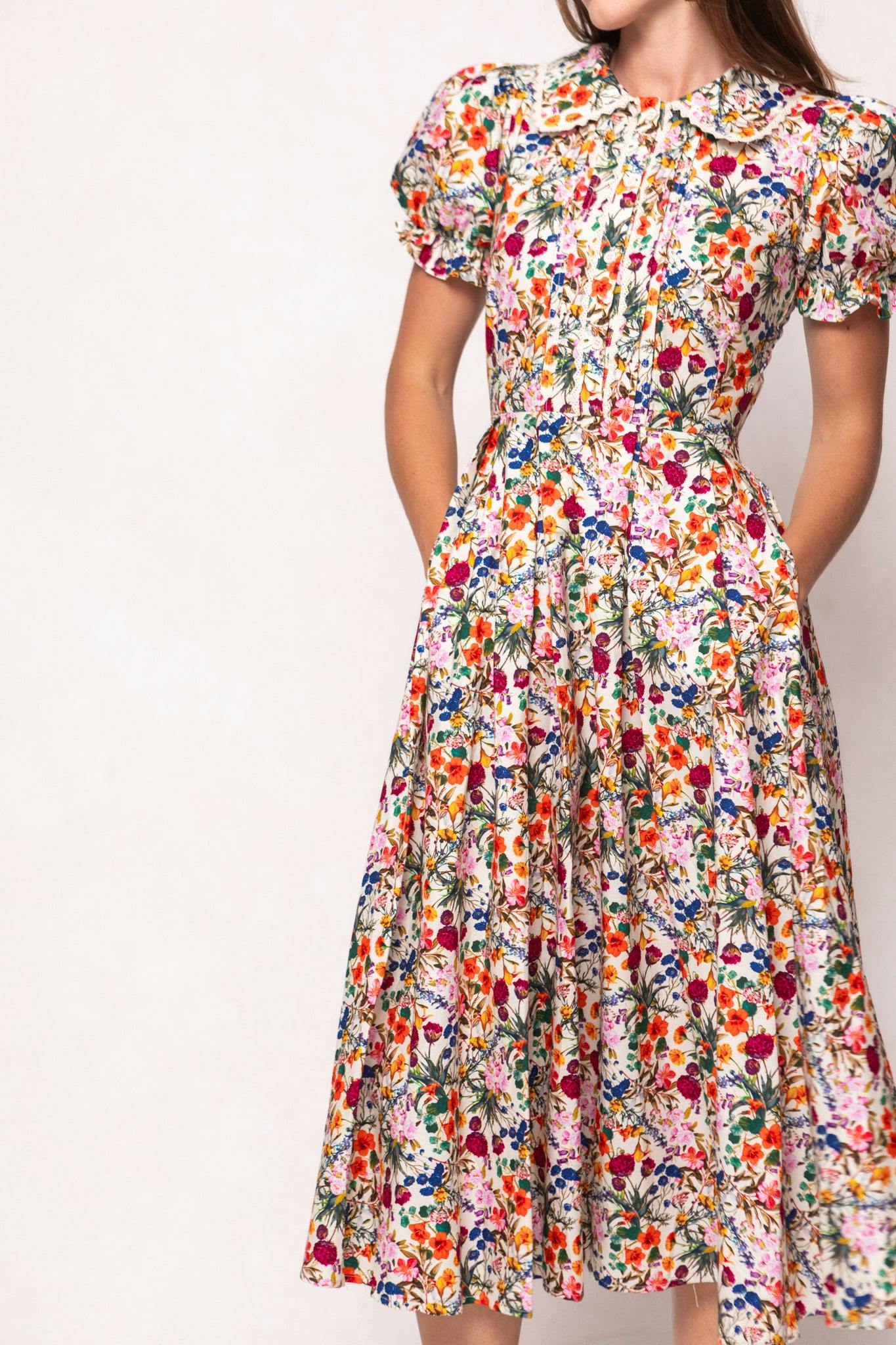Sophia Dress in Multicolor Floral
