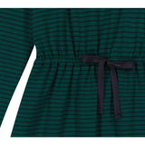Lila Tween Striped Drawstring Dress, Stripes