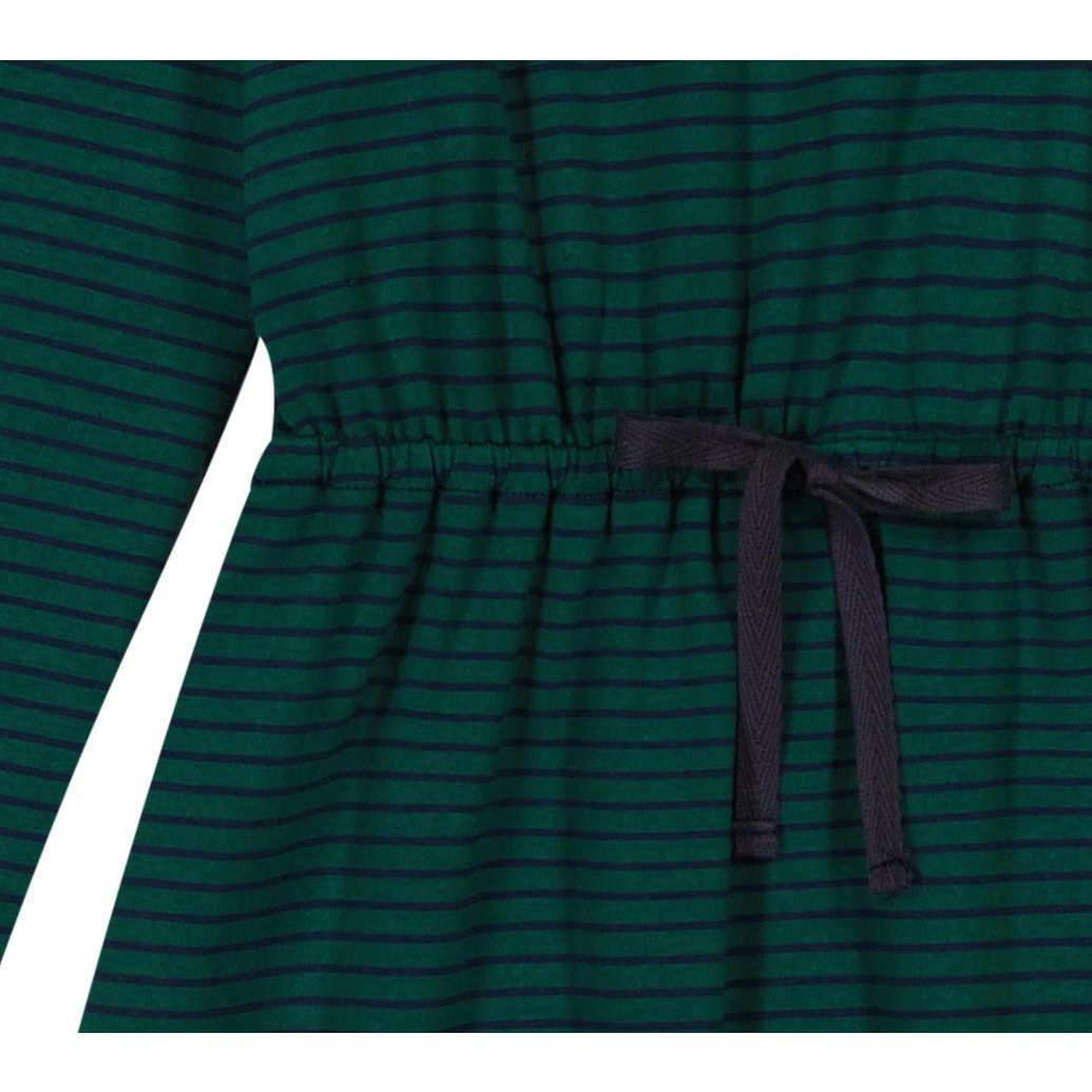 Lila Tween Striped Drawstring Dress, Stripes