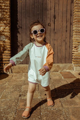 children's cotton playsuit - multicoloured