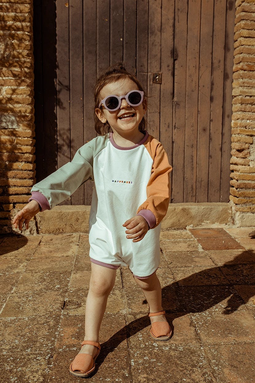 children's cotton playsuit - multicoloured