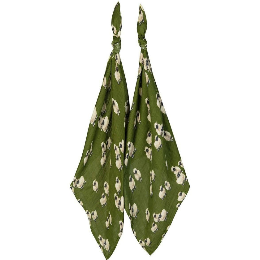 Valais Bamboo Muslin Two-Piece Burp Cloth Set