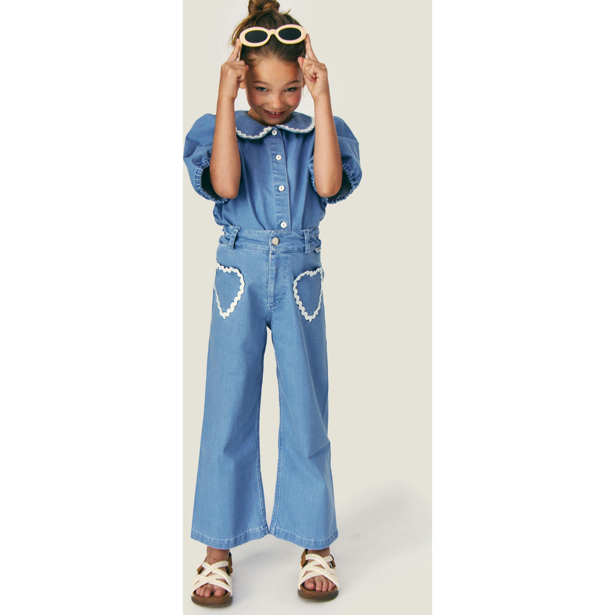 Mipounet SS26 Louise Denim, Pant Light Blue