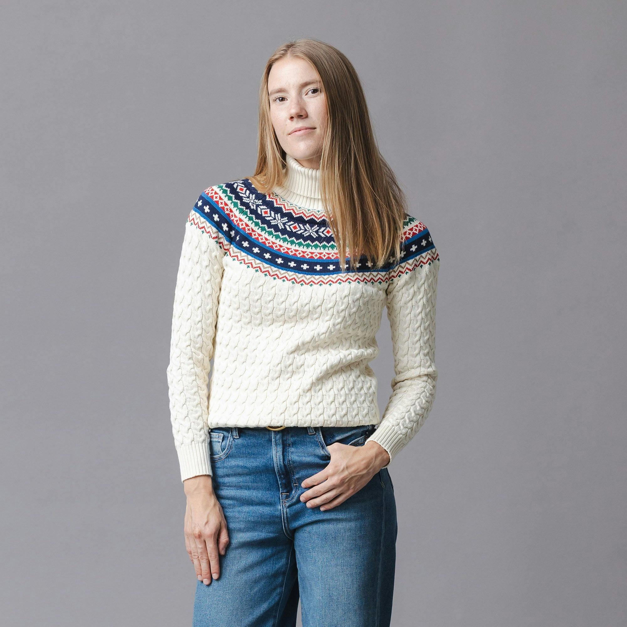 Organic Fair Isle Cable Sweater