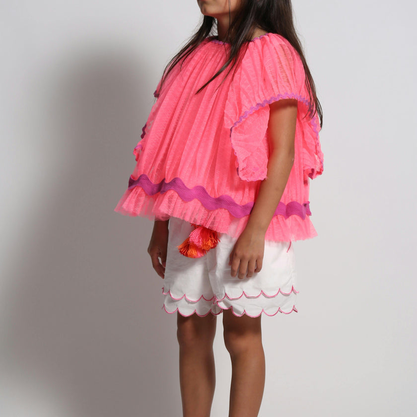 LAUREL SCALLOPED SUMMER SHORTS