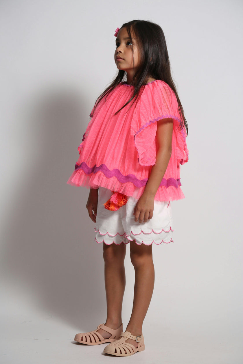 LAUREL SCALLOPED SUMMER SHORTS