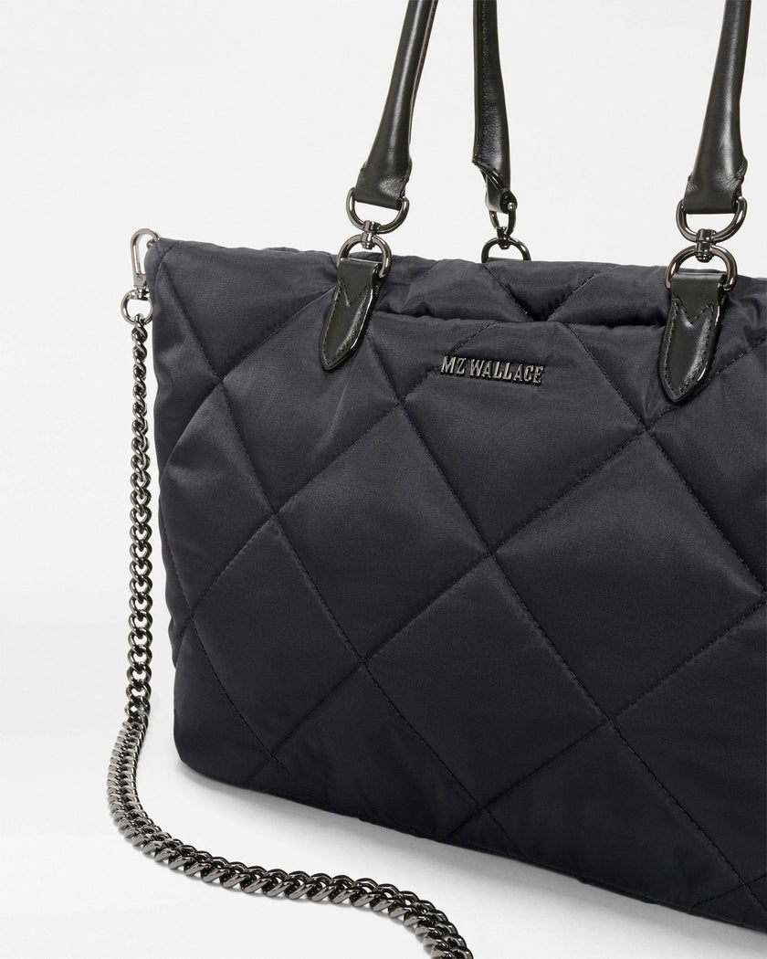 Black Medium Madison E/W Tote