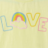 Girls Emroidered Tee | Rainbow Love