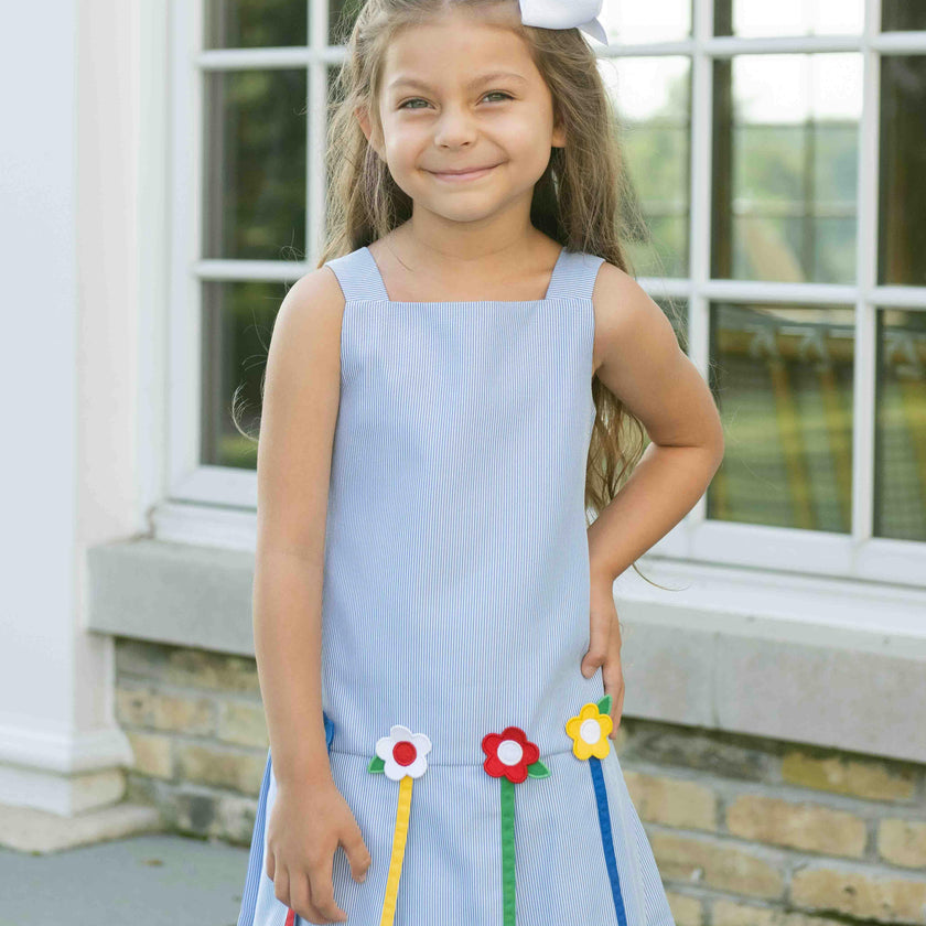 Junior Cord Dress With Flowers