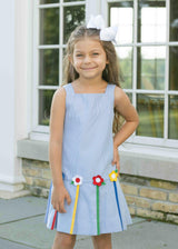 Junior Cord Dress With Flowers