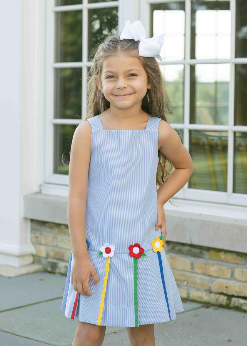 Junior Cord Dress With Flowers