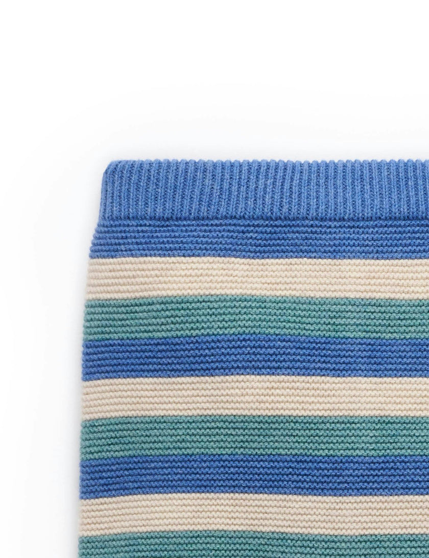 Knitted Legging Duck Egg Stripe