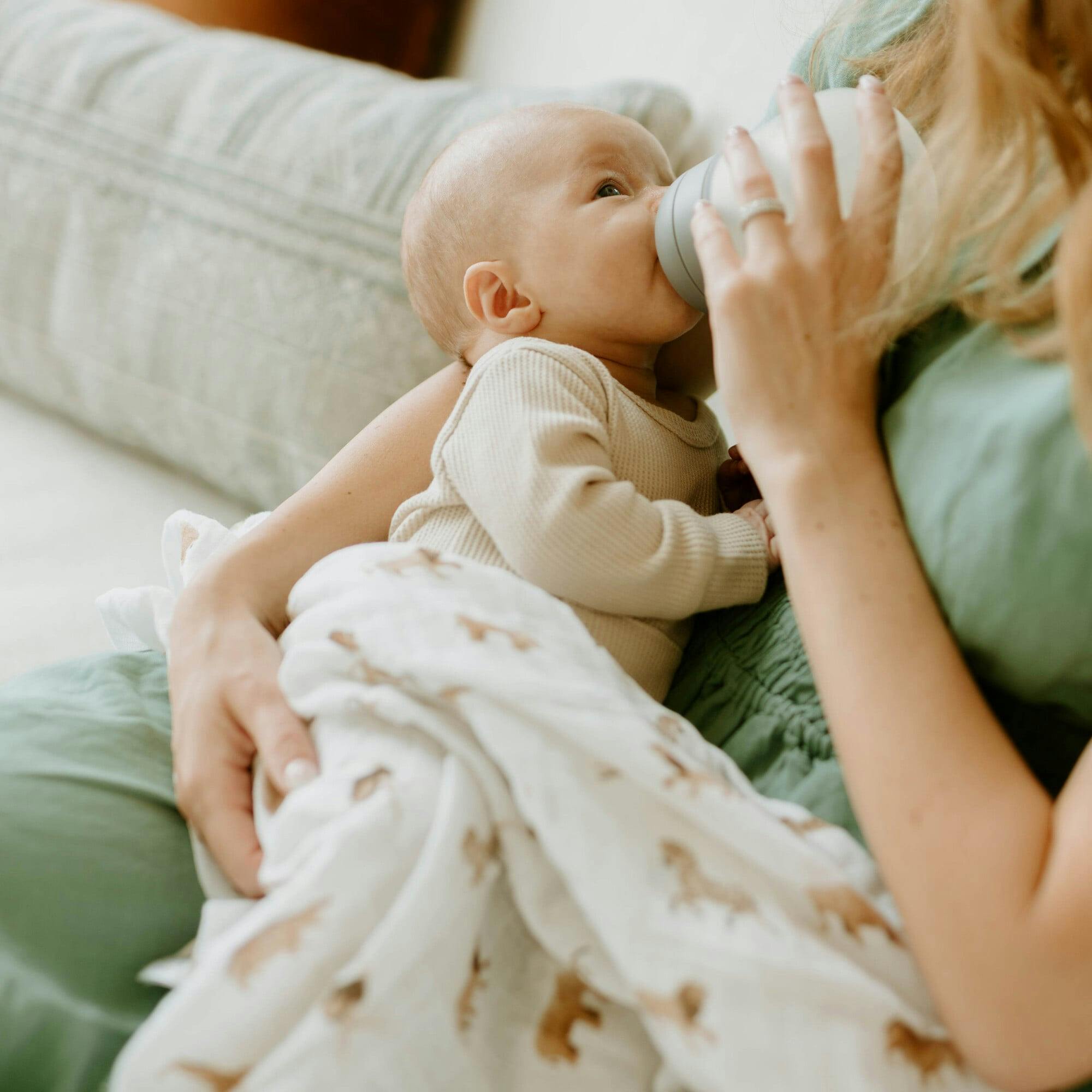 Organic Cotton Muslin Swaddle Blanket - Wheat