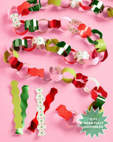 Tis the Season Paper Chains - 90 strip holiday garland