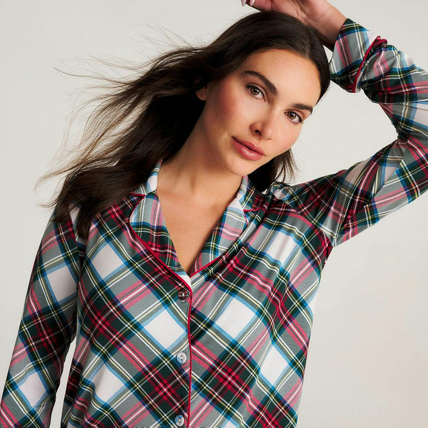 Portia Plaid Women's Luxe Pajama Pant Set