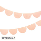 Peach Tissue Paper Scallop Garland Set