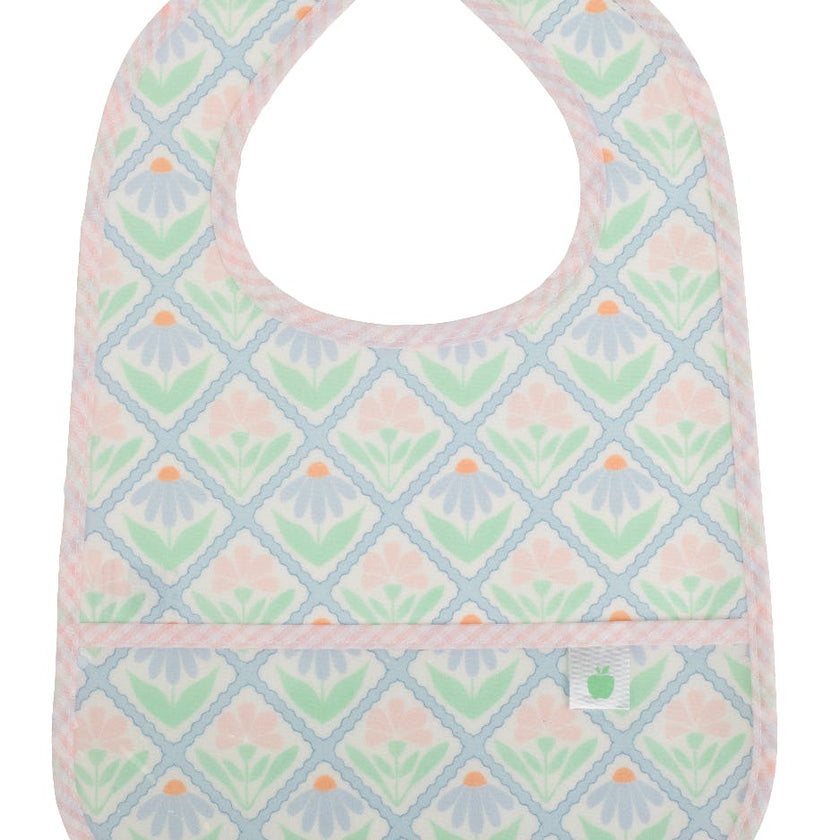 The Wipe It Bib in Pastel Floral