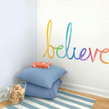 Watercolor Words • Believe • Peel-and-Stick Wall Decals