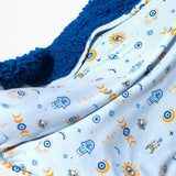 The Eye Blue Sherpa Bamboo Blanket
