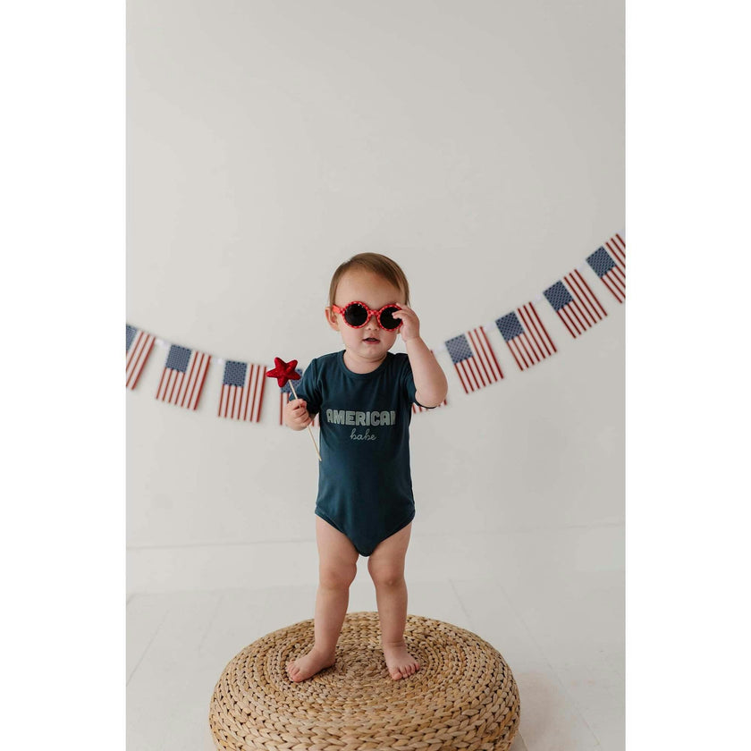 Baby Short Sleeve Bodysuit Retro America