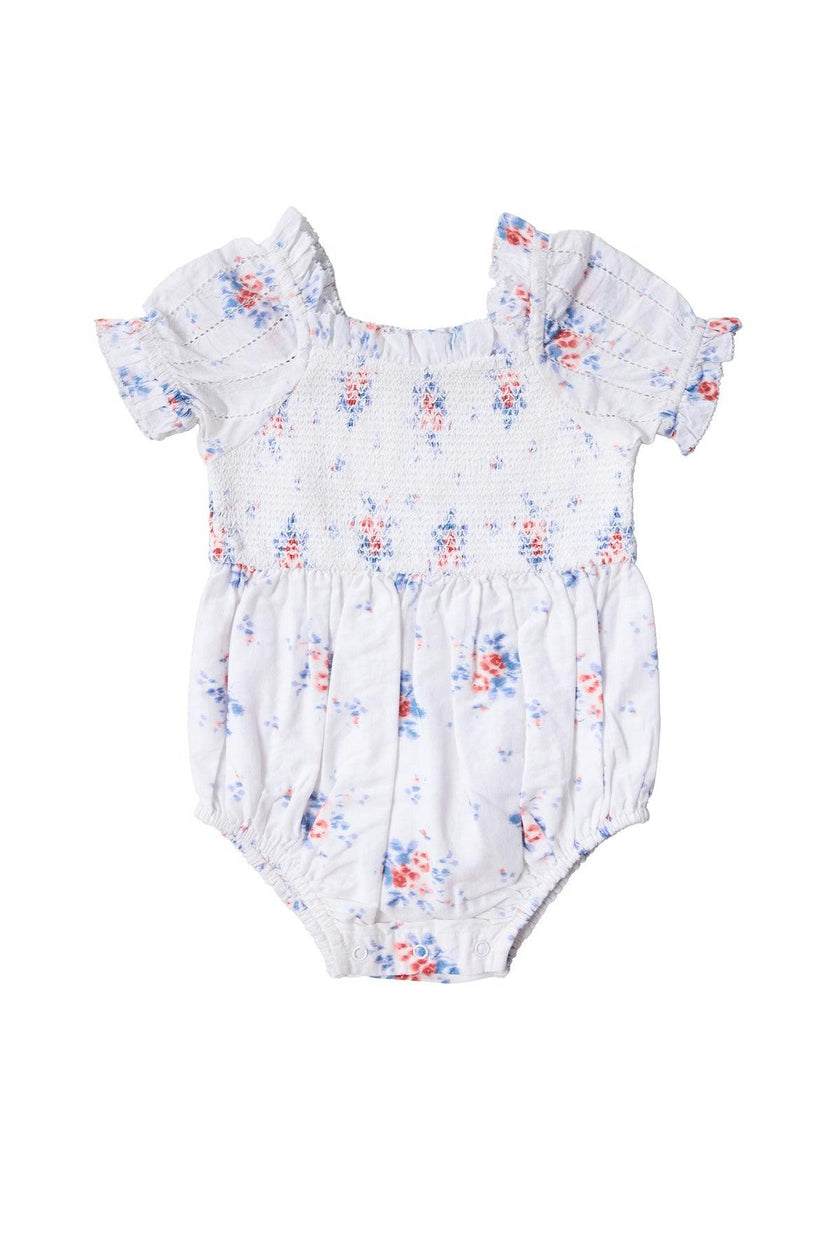 Baby Emily Romper in Heritage Soft Ditsy Floral