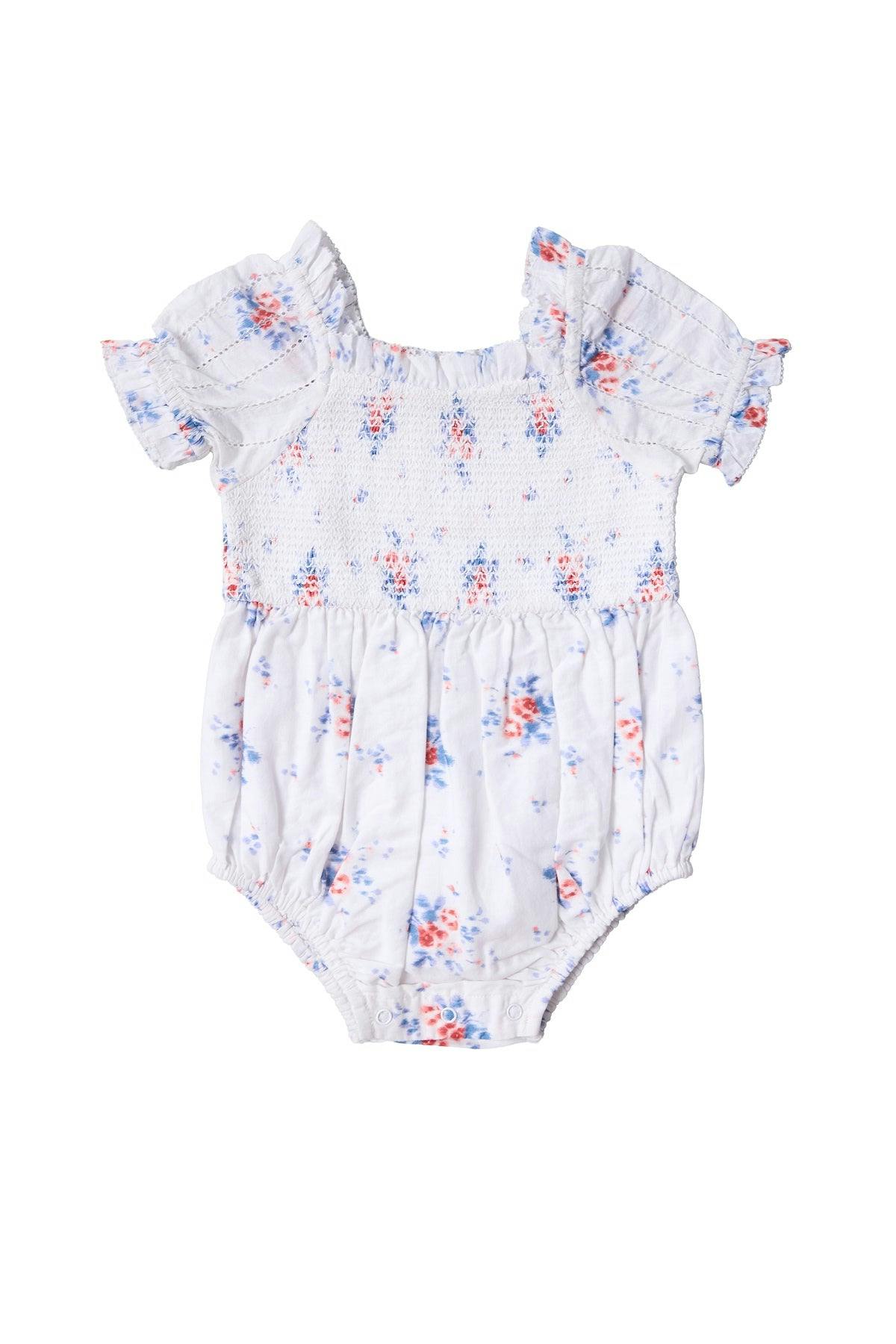 Baby Emily Romper in Heritage Soft Ditsy Floral