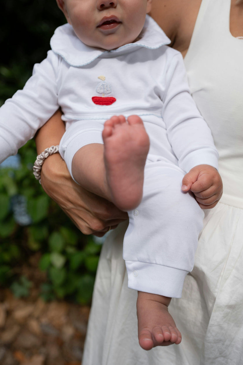 Crochet Playsuit - Sailboat
