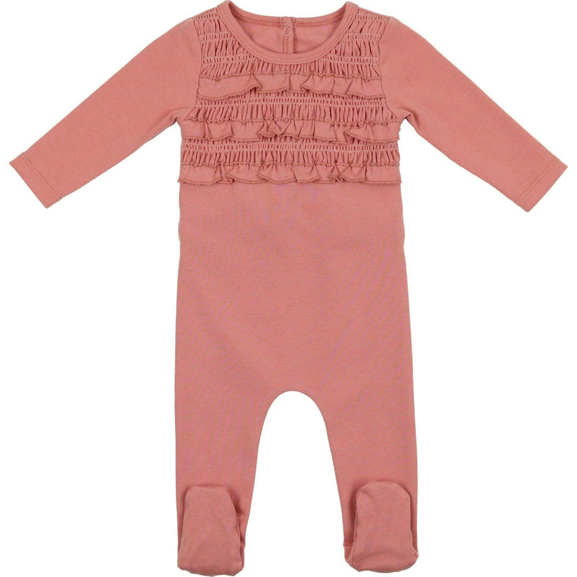 Ruffle Ruched Footie