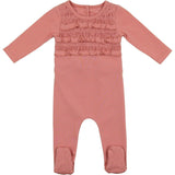 Ruffle Ruched Footie