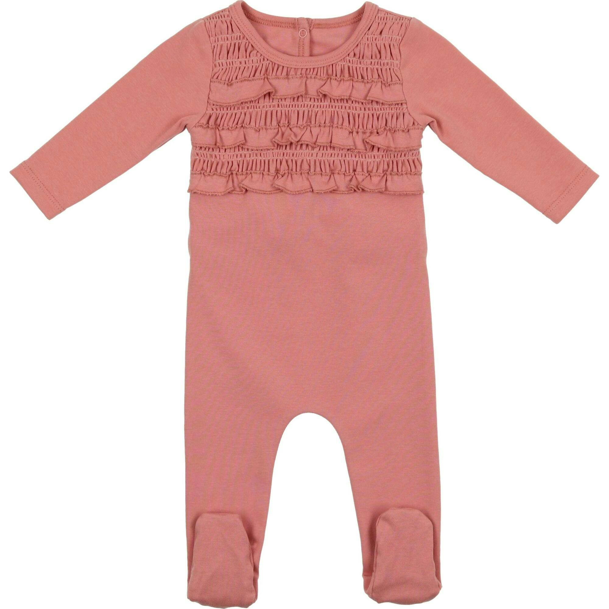 Ruffle Ruched Footie