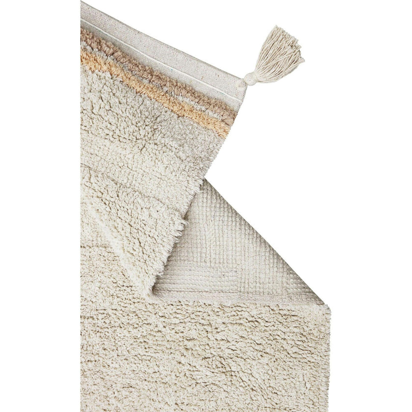 Washable Rug Bloom Natural, White