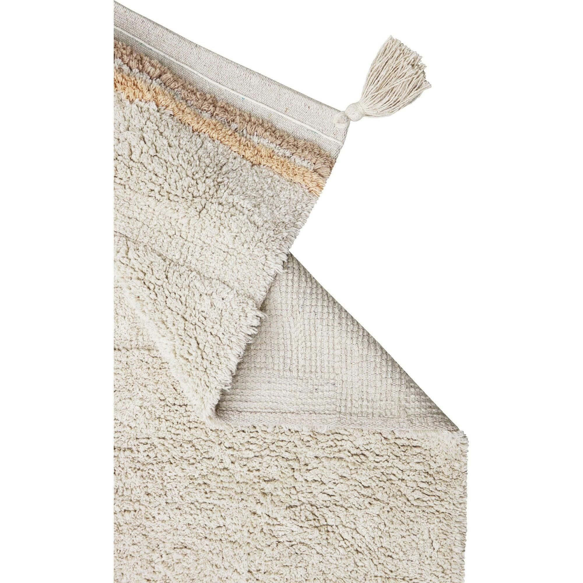 Washable Rug Bloom Natural, White
