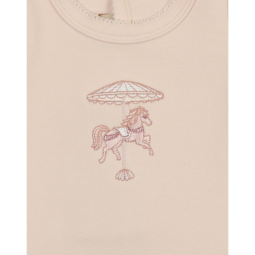 Prancing Footie & Hat Set Barely Pink