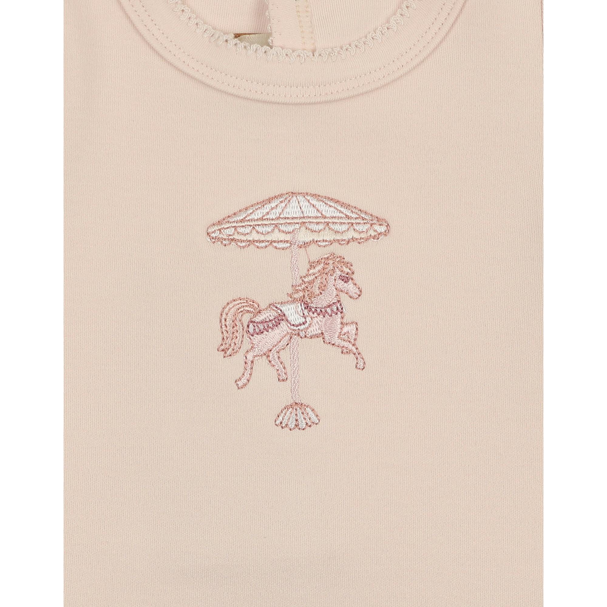 Prancing Footie & Hat Set Barely Pink