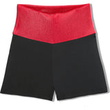 Black Shorts with Red Dizzy Velvet Waist, Black