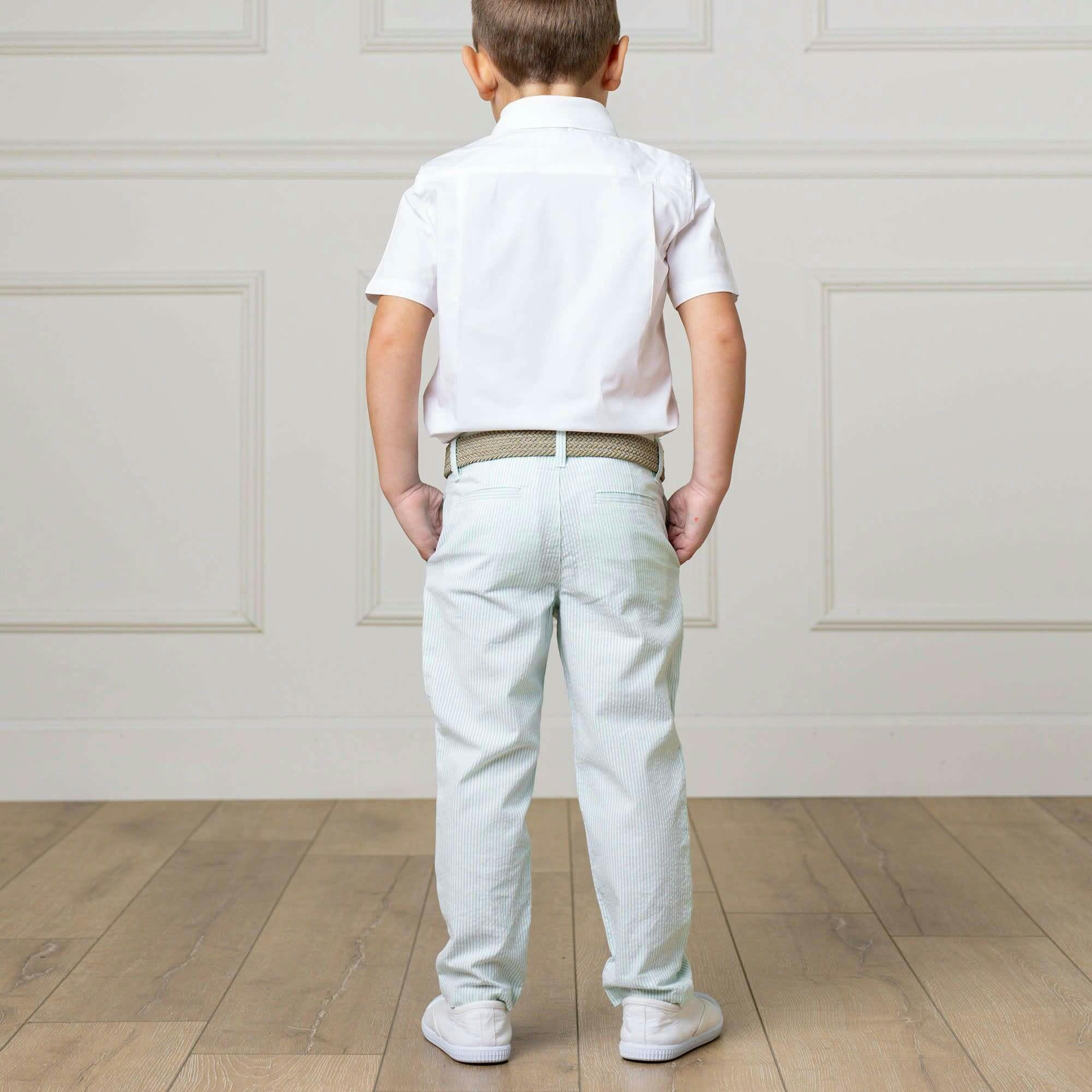 Organic Seersucker Suit Pant