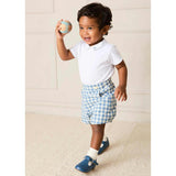Darby Gingham Button Detail Bloomers in Blue (3mths-3yrs)