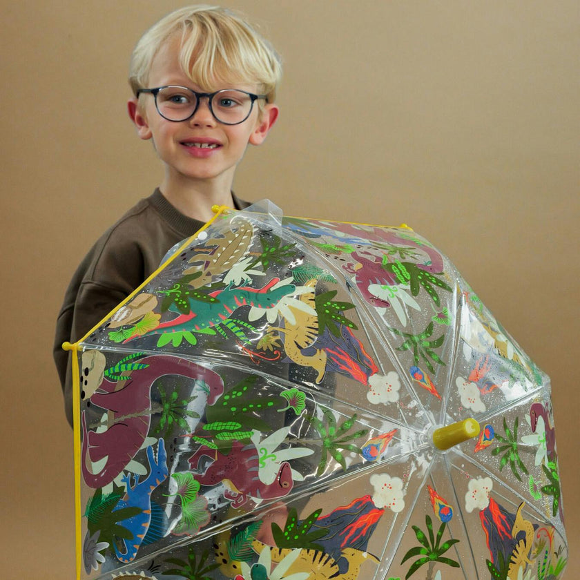 Dino Transparent Colour Changing Umbrella