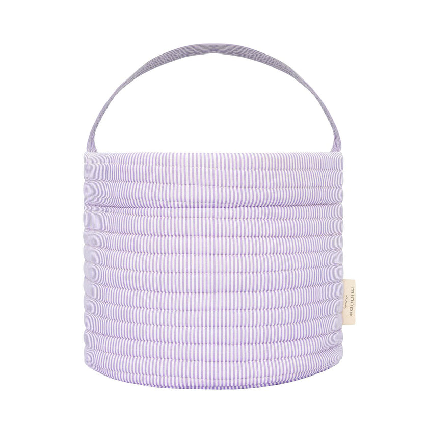 Lavender Stripe Quilted Easter Bucket