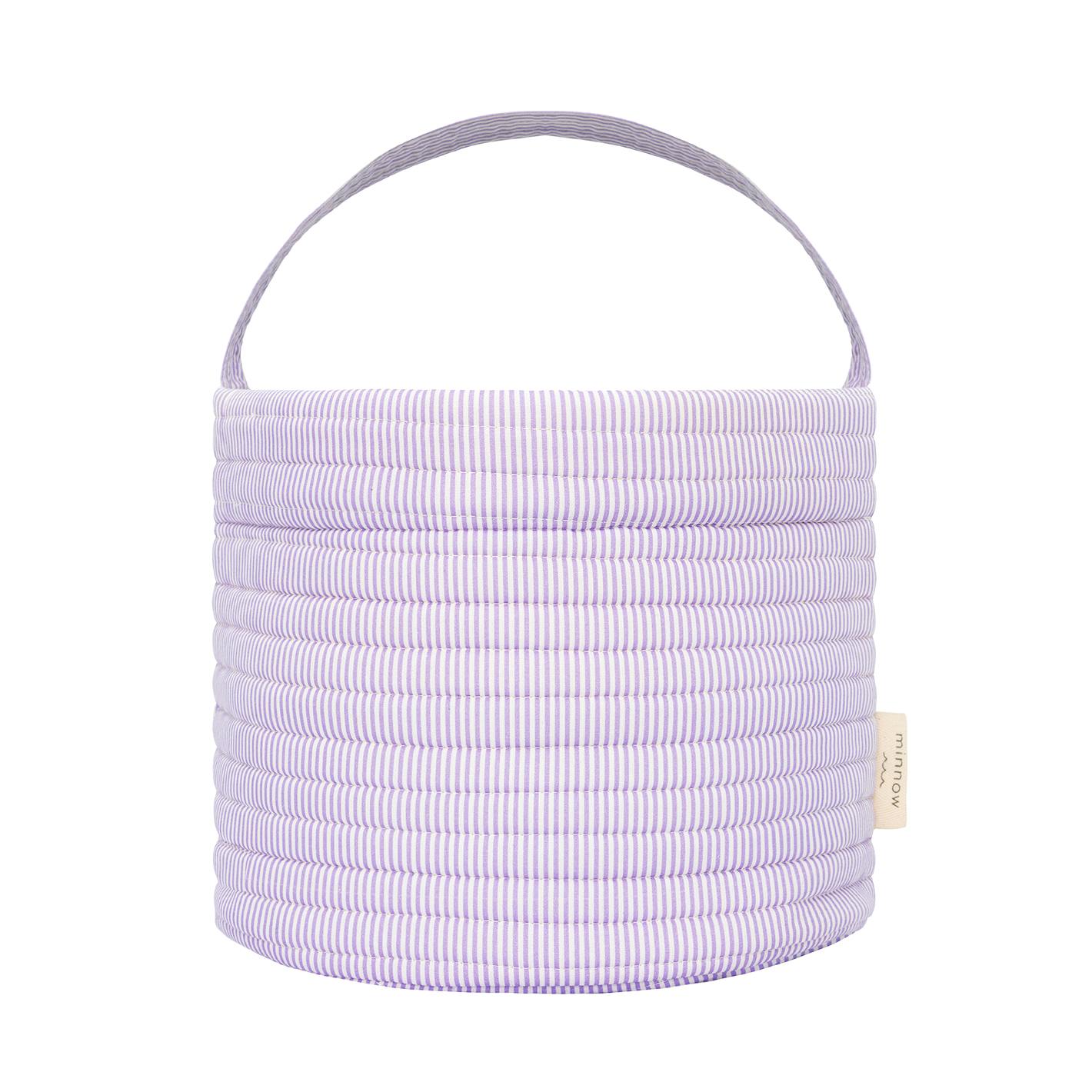 Lavender Stripe Quilted Easter Bucket