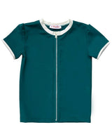 Rashguard Rose in Teal & Ivory
