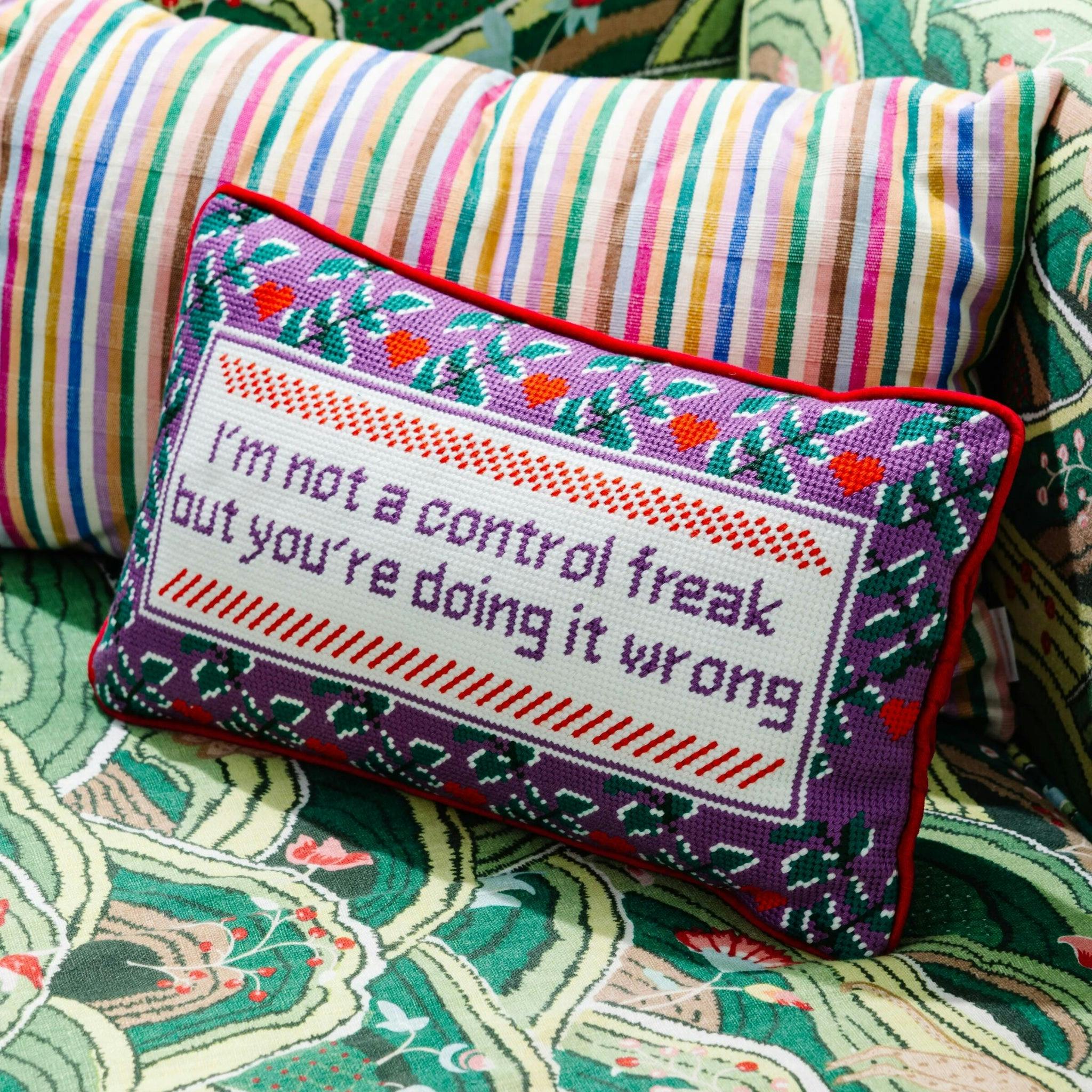 Furbish Studio Needlepoint Throw Pillow