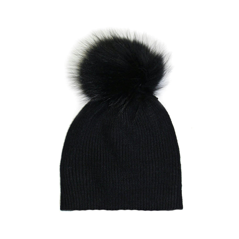 Knitted Wool Hat (Snap On Pom Sold Separately)