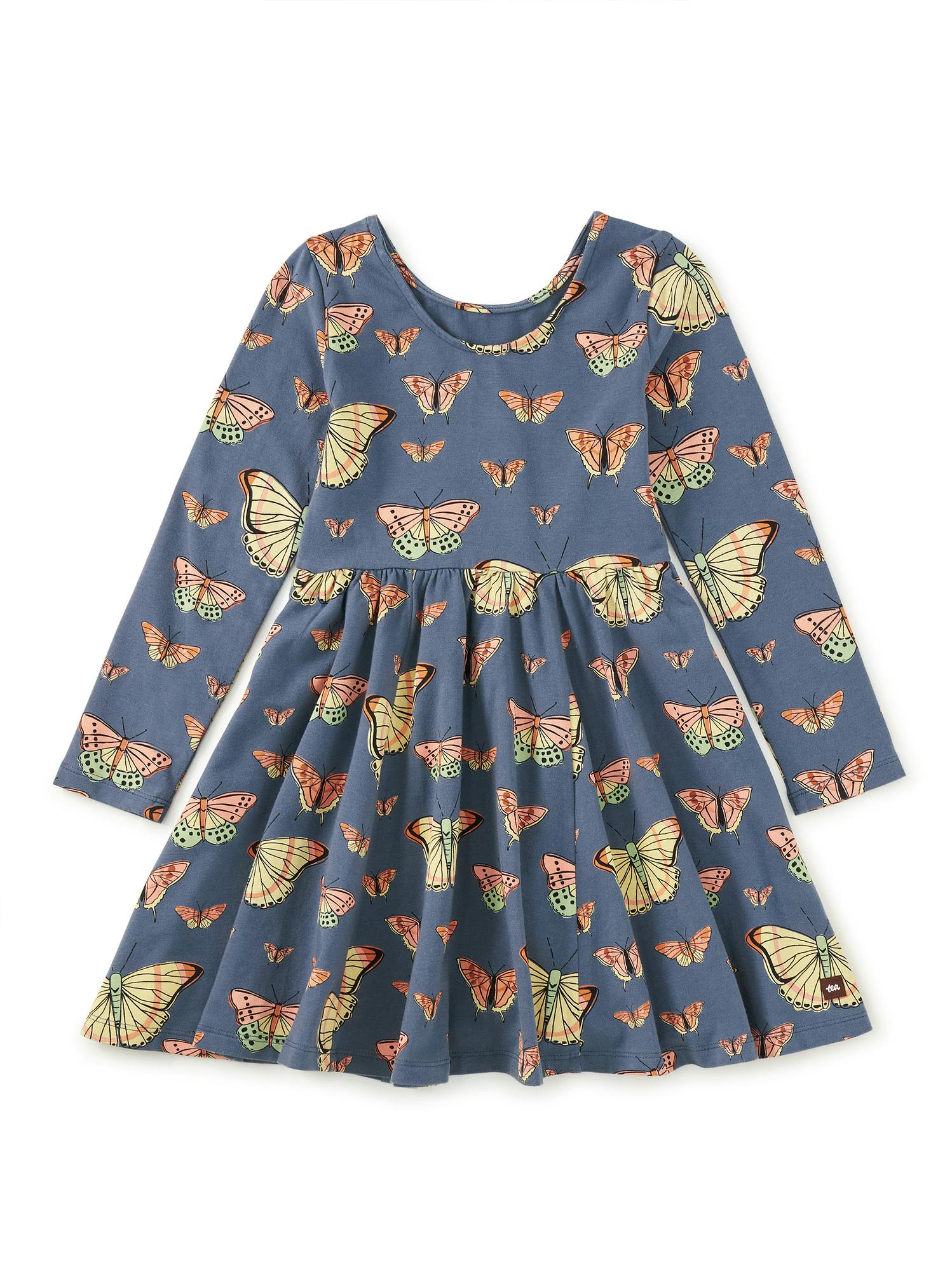 Printed Ballet Dress, Skyfield Butterflies