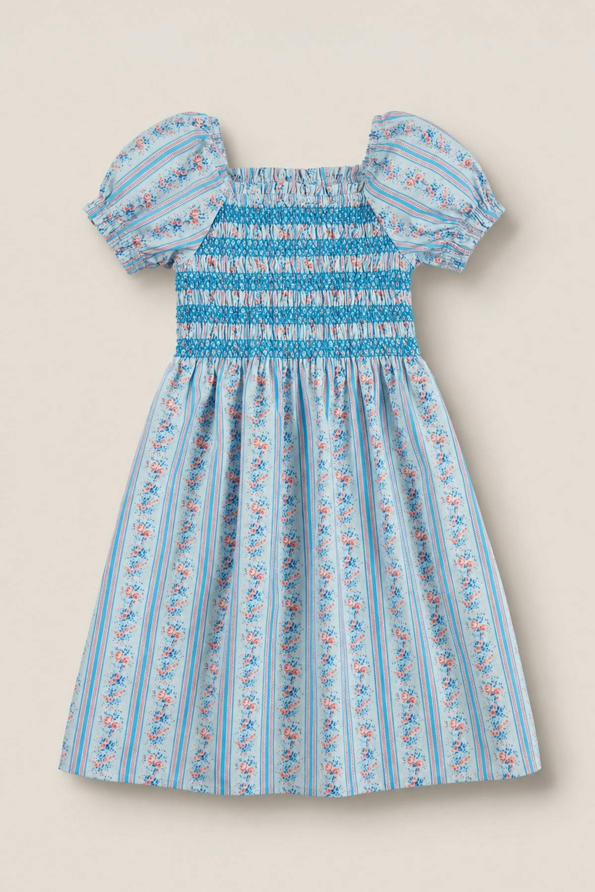 Mini Sunday Best Dress in Rosette Linear Stripe
