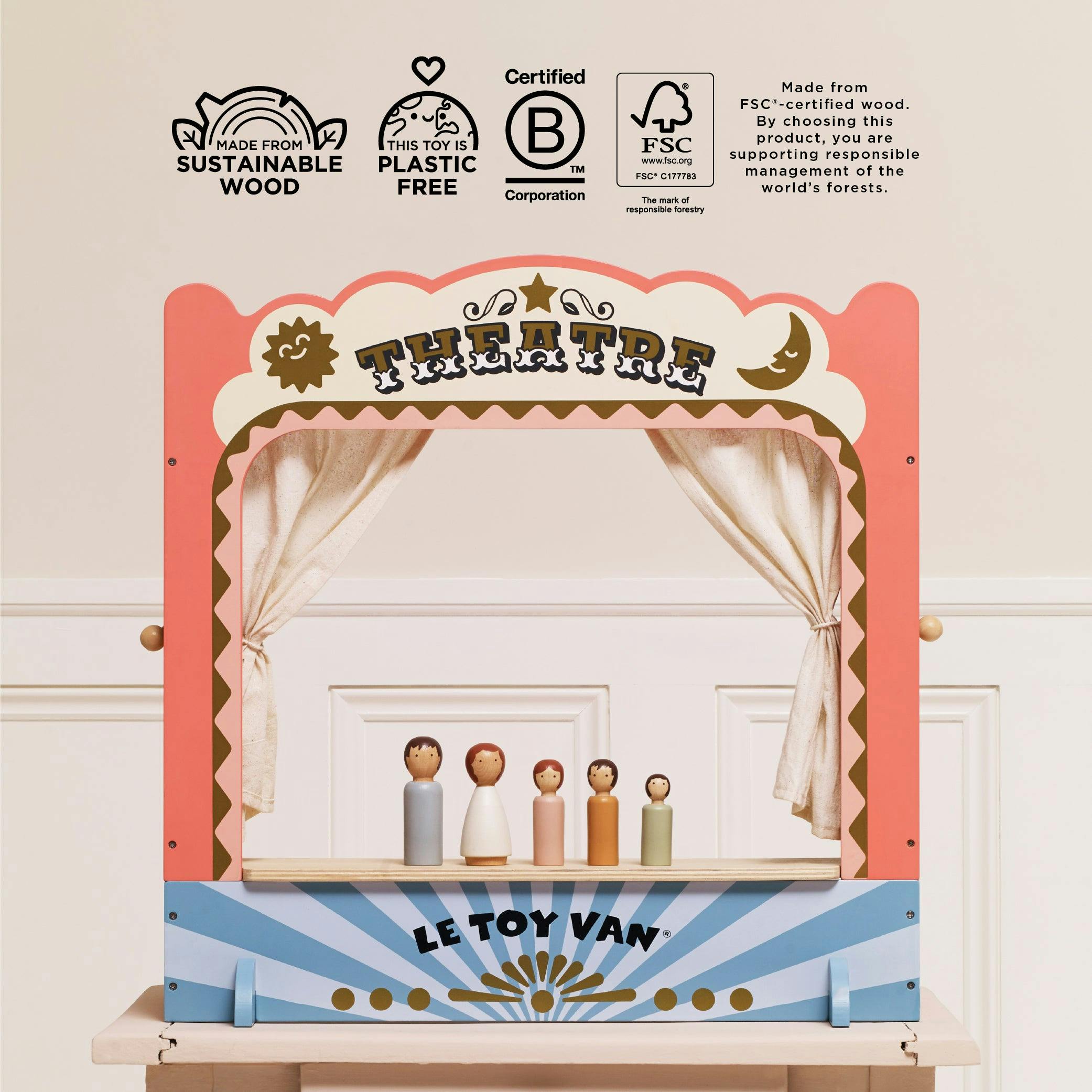 Tabletop Puppet Wooden Theatre