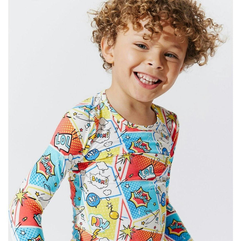Comic Hero Bamboo Kids Pajamas
