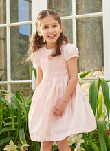 Willow Rose Hand Smocked Dress in Pink