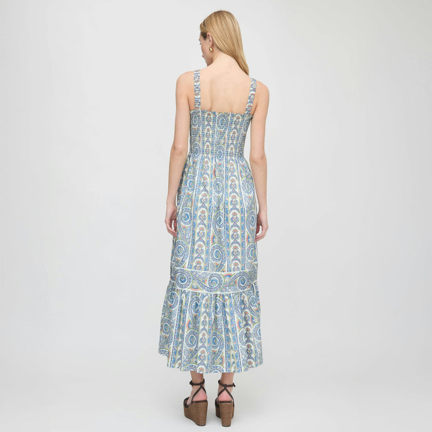 The Anjuli Nap Dress - Blue Corsica Paisley