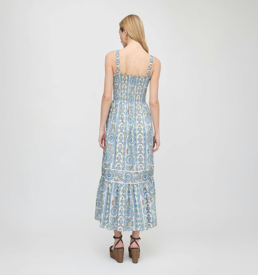 The Anjuli Nap Dress - Blue Corsica Paisley
